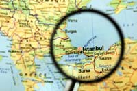 map of Turkey with Istanbul